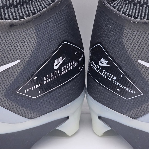 Nike Alpha Menace Elite 3 Men Sz 17 Football Cleats Black Iron Grey CT6648-001 - Picture 6 of 9